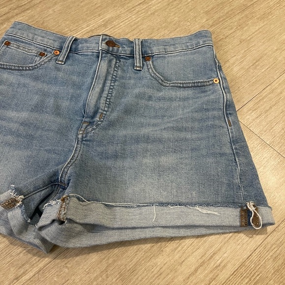 Madewell Blue Jean Shorts High-Waisted Rolled Cuff - Picture 5 of 13